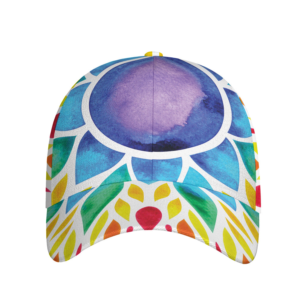 Reiki Chakra Flower Print Baseball Cap