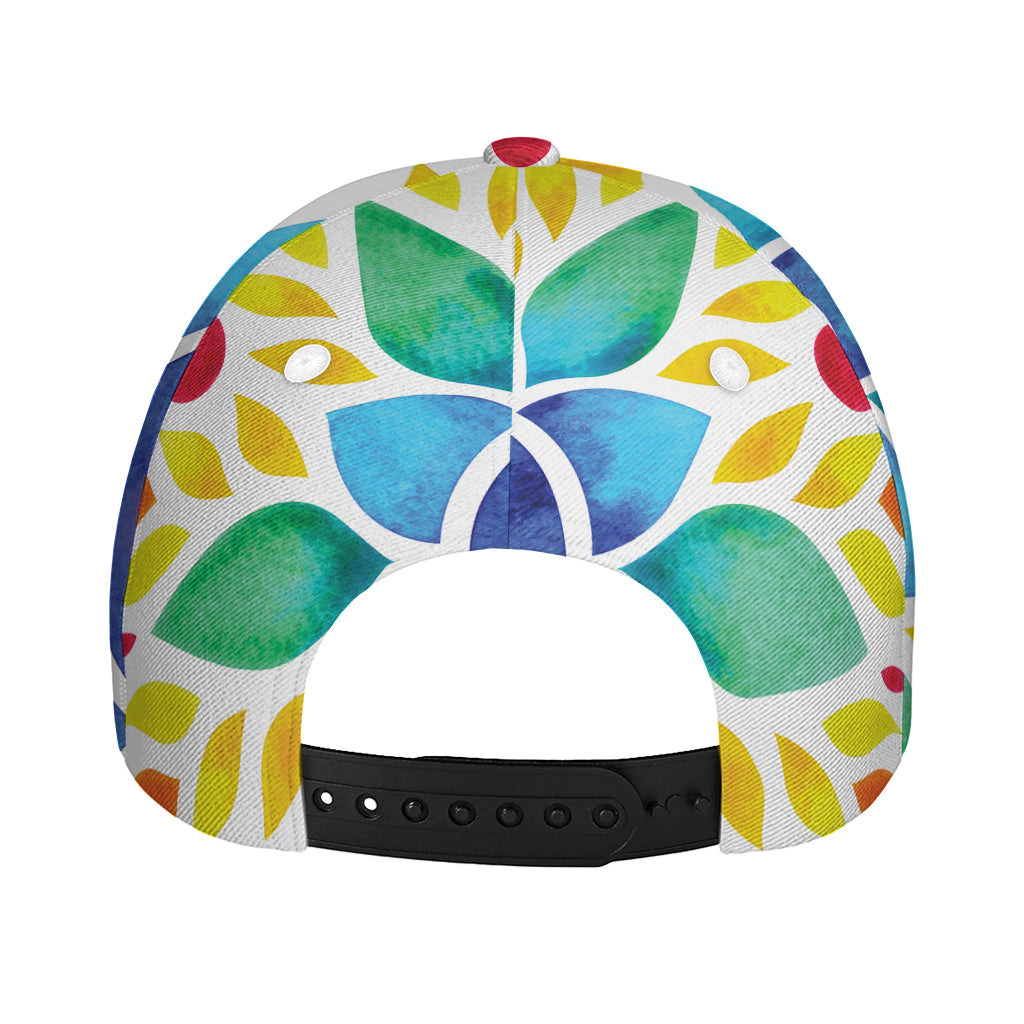 Reiki Chakra Flower Print Baseball Cap