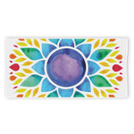 Reiki Chakra Flower Print Beach Towel