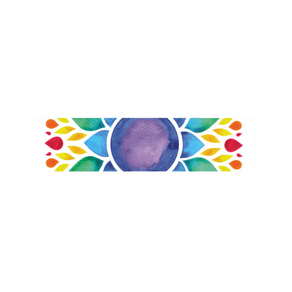 Reiki Chakra Flower Print Bed Runner