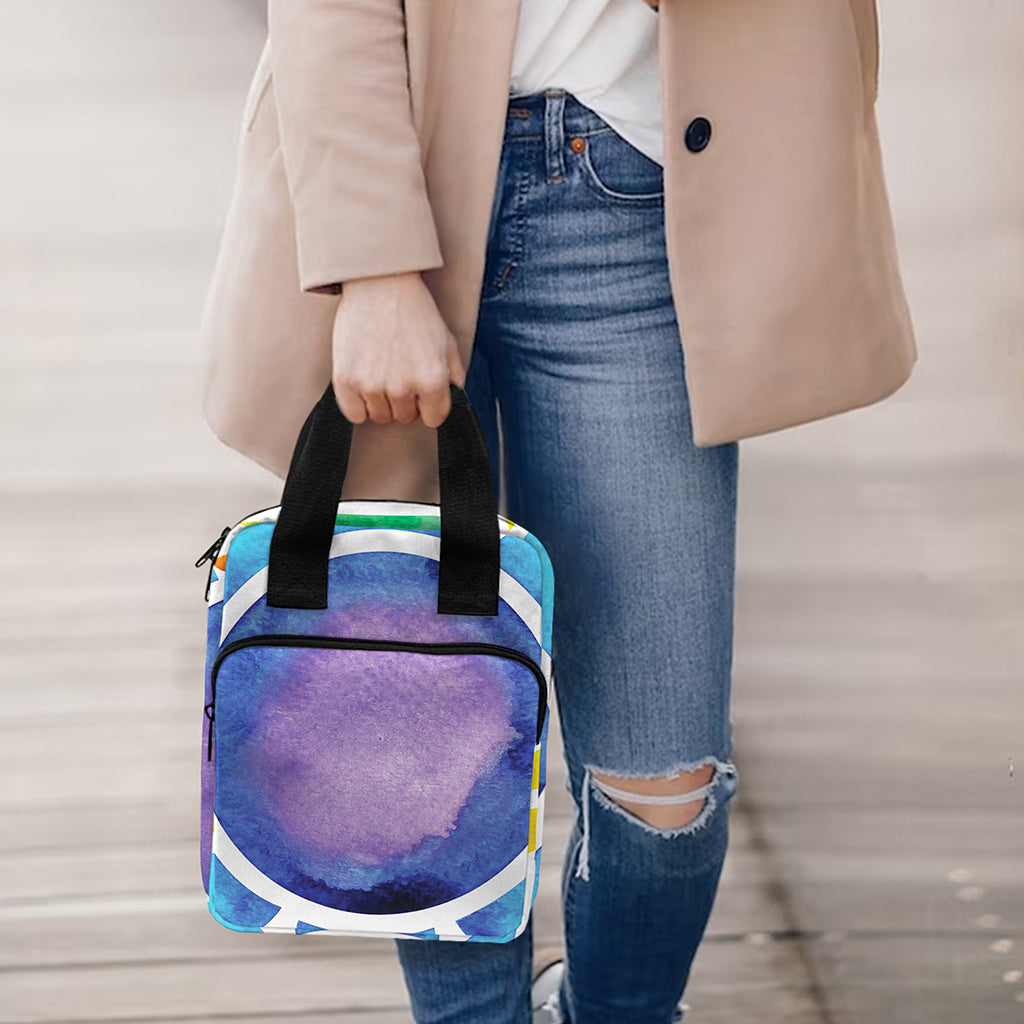 Reiki Chakra Flower Print Bible Tote Bag