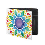 Reiki Chakra Flower Print Bifold Wallet