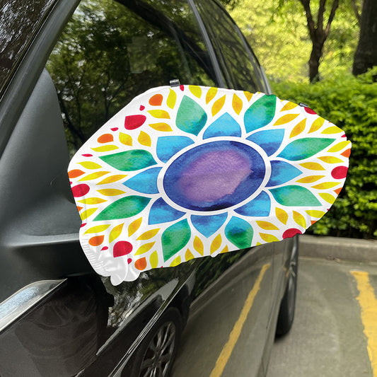 Reiki Chakra Flower Print Car Side Mirror Covers