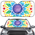 Reiki Chakra Flower Print Car Windshield Sun Shade