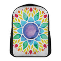 Reiki Chakra Flower Print Casual Backpack