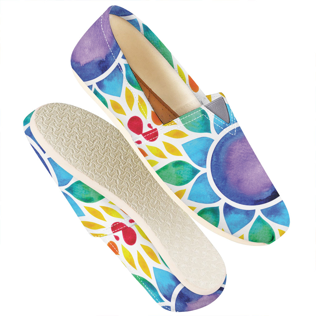 Reiki Chakra Flower Print Casual Shoes