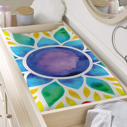 Reiki Chakra Flower Print Changing Pad Cover