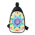 Reiki Chakra Flower Print Chest Bag