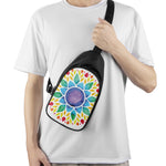 Reiki Chakra Flower Print Chest Bag