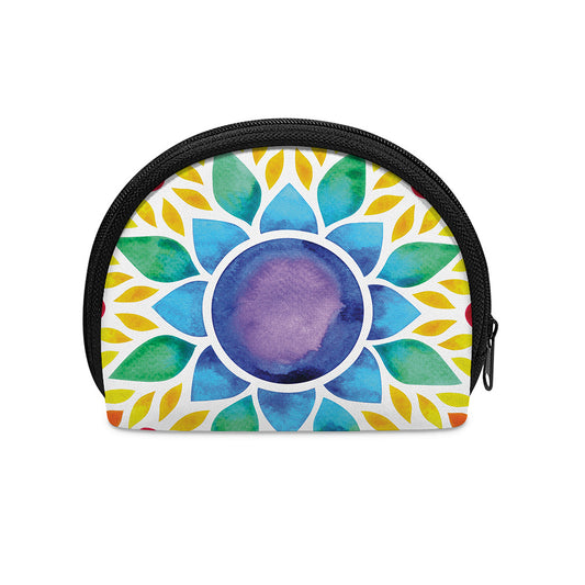 Reiki Chakra Flower Print Coin Purse