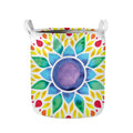 Reiki Chakra Flower Print Collapsible Laundry Basket