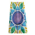 Reiki Chakra Flower Print Cotton Front Slit Maxi Skirt