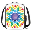 Reiki Chakra Flower Print Crossbody Lunch Bag
