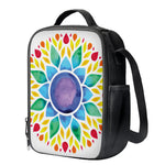 Reiki Chakra Flower Print Crossbody Lunch Bag