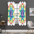 Reiki Chakra Flower Print Grommet Curtain Panels