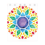 Reiki Chakra Flower Print Curtain