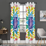 Reiki Chakra Flower Print Curtain