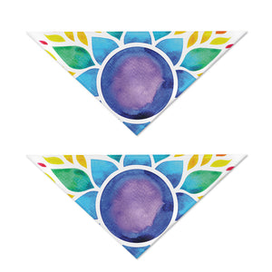 Reiki Chakra Flower Print Dog Bandana