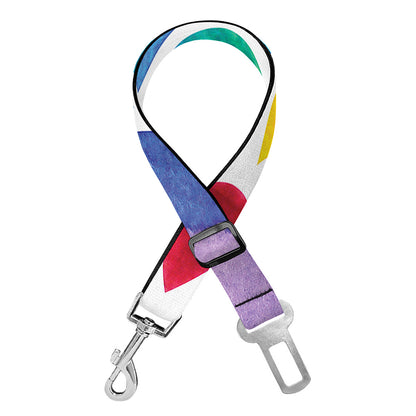 Reiki Chakra Flower Print Dog Seat Belt