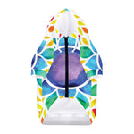 Reiki Chakra Flower Print Dog Zip Up Hoodie