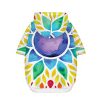 Reiki Chakra Flower Print Dog Zip Up Hoodie