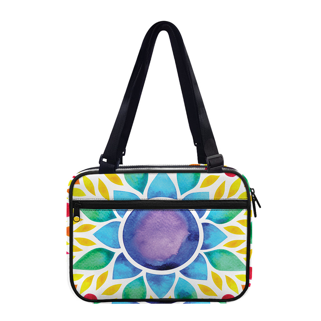 Reiki Chakra Flower Print Double Strap Bible Bag