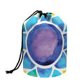 Reiki Chakra Flower Print Drawstring Makeup Bag