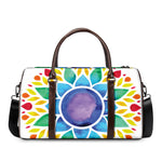Reiki Chakra Flower Print Duffle Bag