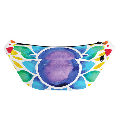Reiki Chakra Flower Print Fanny Pack