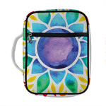 Reiki Chakra Flower Print Front Pocket Bible Bag