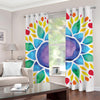 Reiki Chakra Flower Print Grommet Curtains