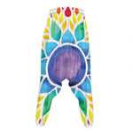 Reiki Chakra Flower Print Hammer Pants