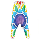Reiki Chakra Flower Print Hammer Pants