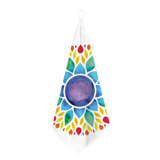Reiki Chakra Flower Print Hand Towel