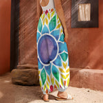 Reiki Chakra Flower Print Harem Pants