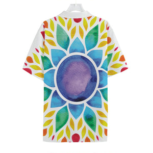 Reiki Chakra Flower Print Hawaiian Shirt