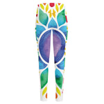 Reiki Chakra Flower Print High-Waisted Pocket Leggings