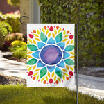 Reiki Chakra Flower Print House Flag
