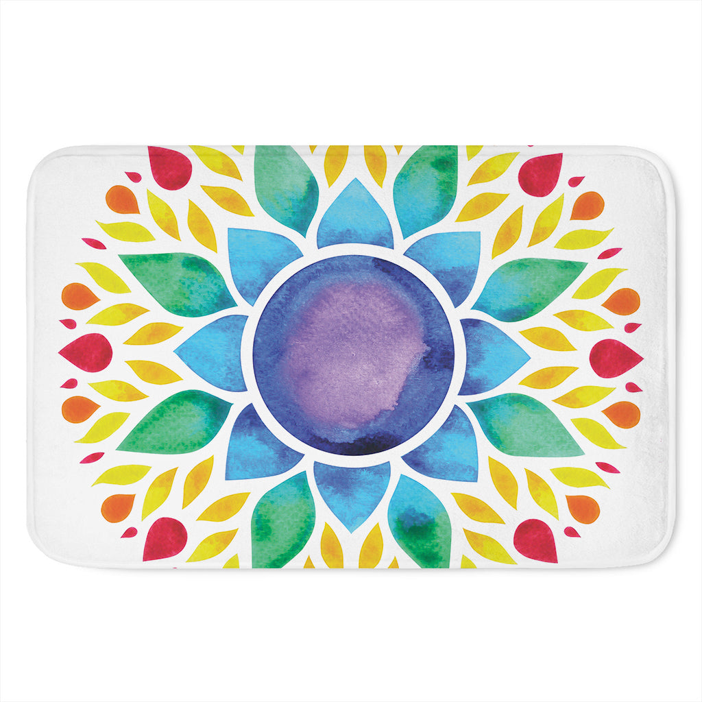 Reiki Chakra Flower Print Indoor Door Mat