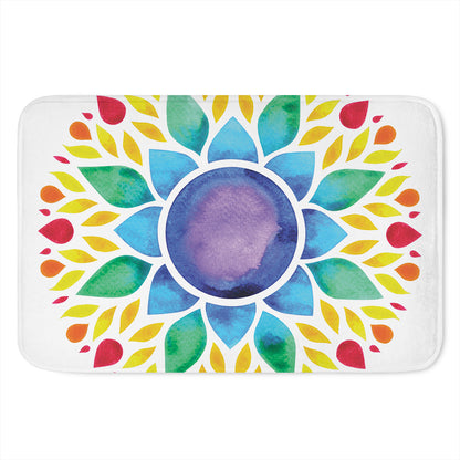 Reiki Chakra Flower Print Indoor Door Mat