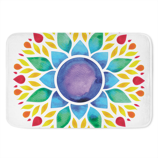 Reiki Chakra Flower Print Indoor Door Mat