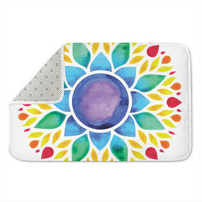 Reiki Chakra Flower Print Indoor Door Mat