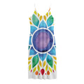 Reiki Chakra Flower Print Jersey Midi Cami Dress