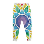 Reiki Chakra Flower Print Jogger Pants