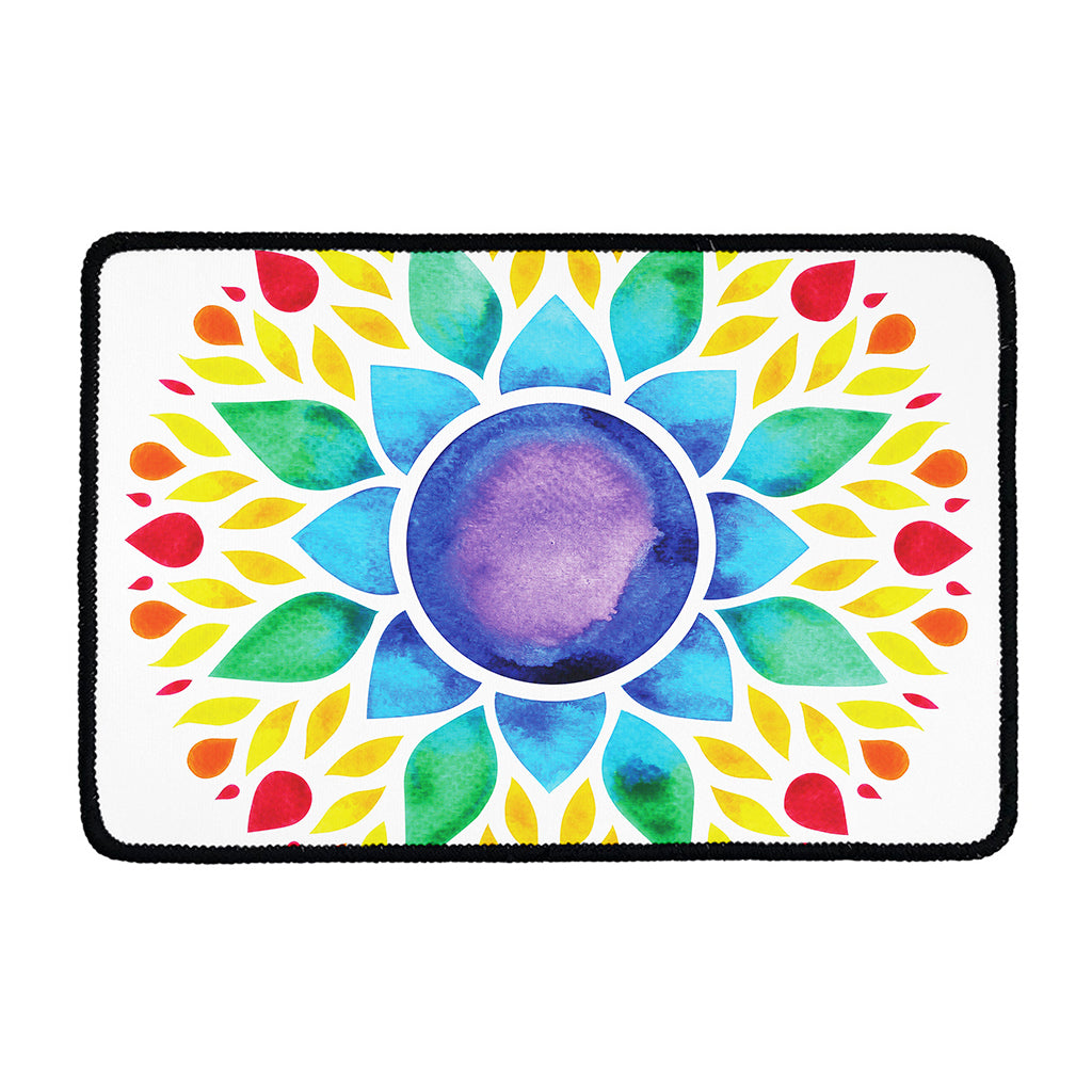 Reiki Chakra Flower Print Kitchen Mat