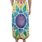 Reiki Chakra Flower Print Lantern Pants