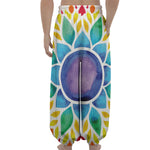 Reiki Chakra Flower Print Lantern Pants