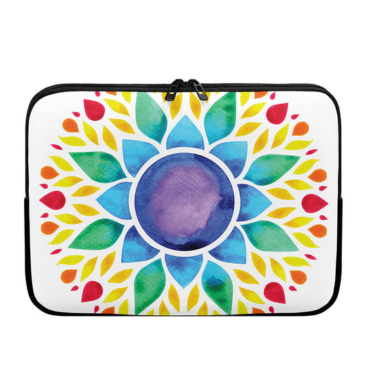 Reiki Chakra Flower Print Laptop Sleeve