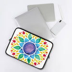 Reiki Chakra Flower Print Laptop Sleeve