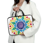 Reiki Chakra Flower Print Laptop Sleeve With Handle